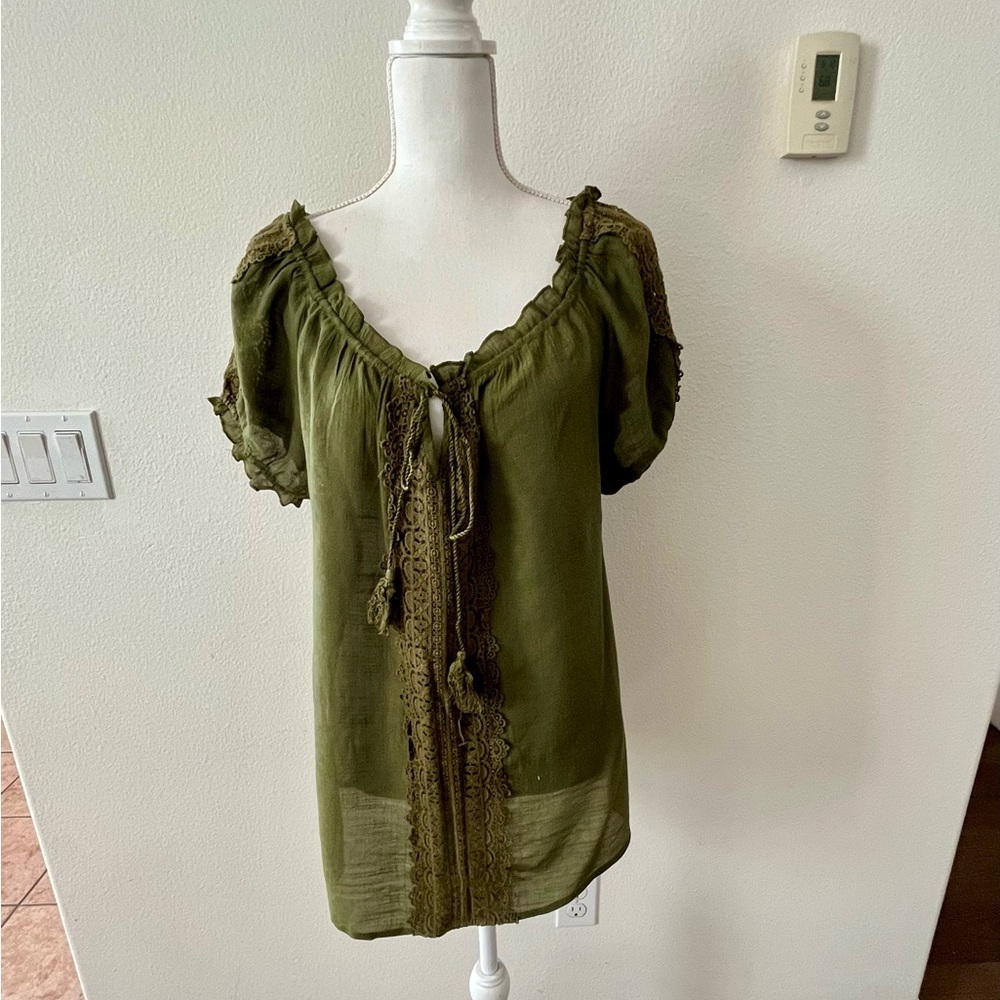 Olive Green Women's Top